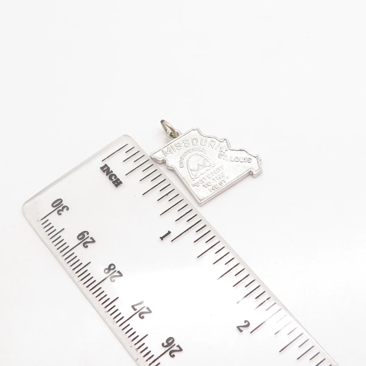 925 Sterling Silver Vintage Kinney "Missouri" State Map Charm Pendant