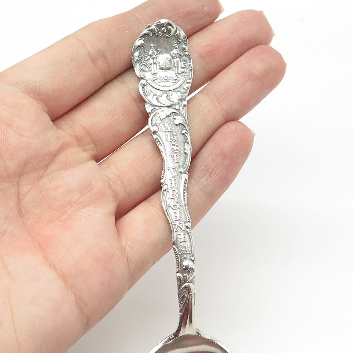925 Sterling Silver Antique Art Deco Towle West Virginia States & Cities Spoon