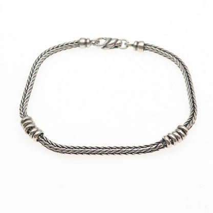 925 Sterling Silver Vintage Spiga Link Bracelet 7"