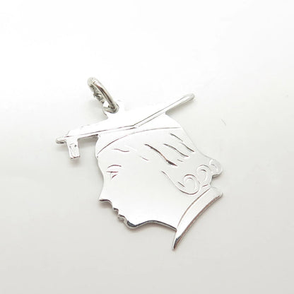 925 Sterling Silver Vintage Griffith & Sons Co Graduate Student Charm Pendant