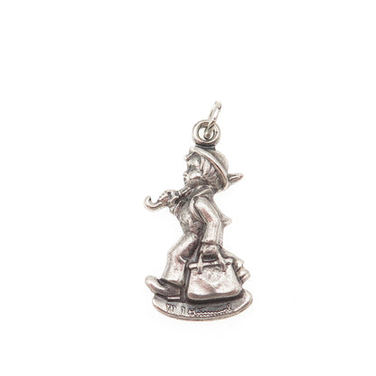 Goebel 925 Sterling Silver Vintage 1990 Merry Wanderer M.I. Hummel Mini Pendant