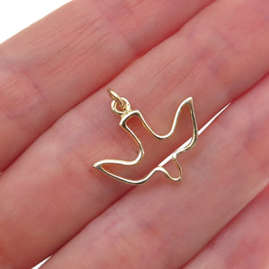 925 Sterling Silver Gold Plated Holy Spirit Charm Pendant