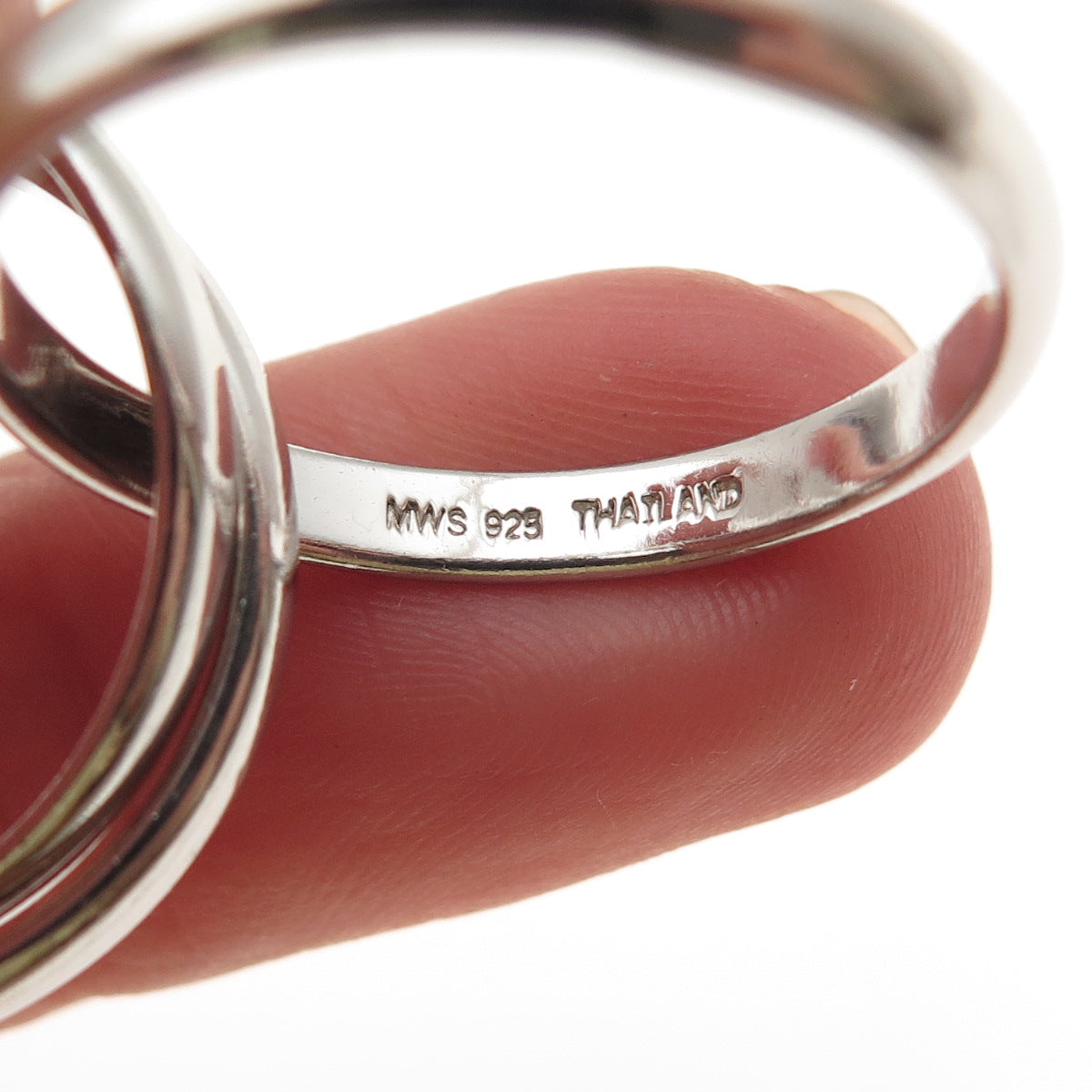 Mark Wasserman Samara Sterling Silver Vintage Interlocked Trinity Ring Size 9