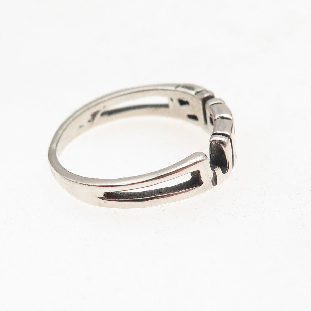 925 Sterling Silver Vintage Jesus Oxidized Name Ring Size 5.5