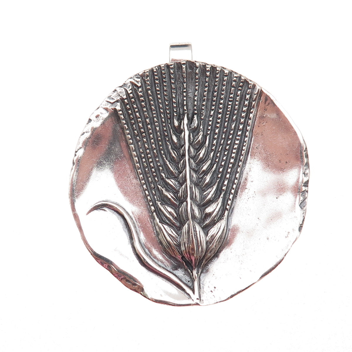 James Avery 925 Sterling Silver Vintage Wheat Sheaf Harvest Medallion Pendant