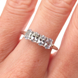 Chuck Clemency 925 Sterling Silver Real Oval-Cut Tanzanite Ring Size 7.25