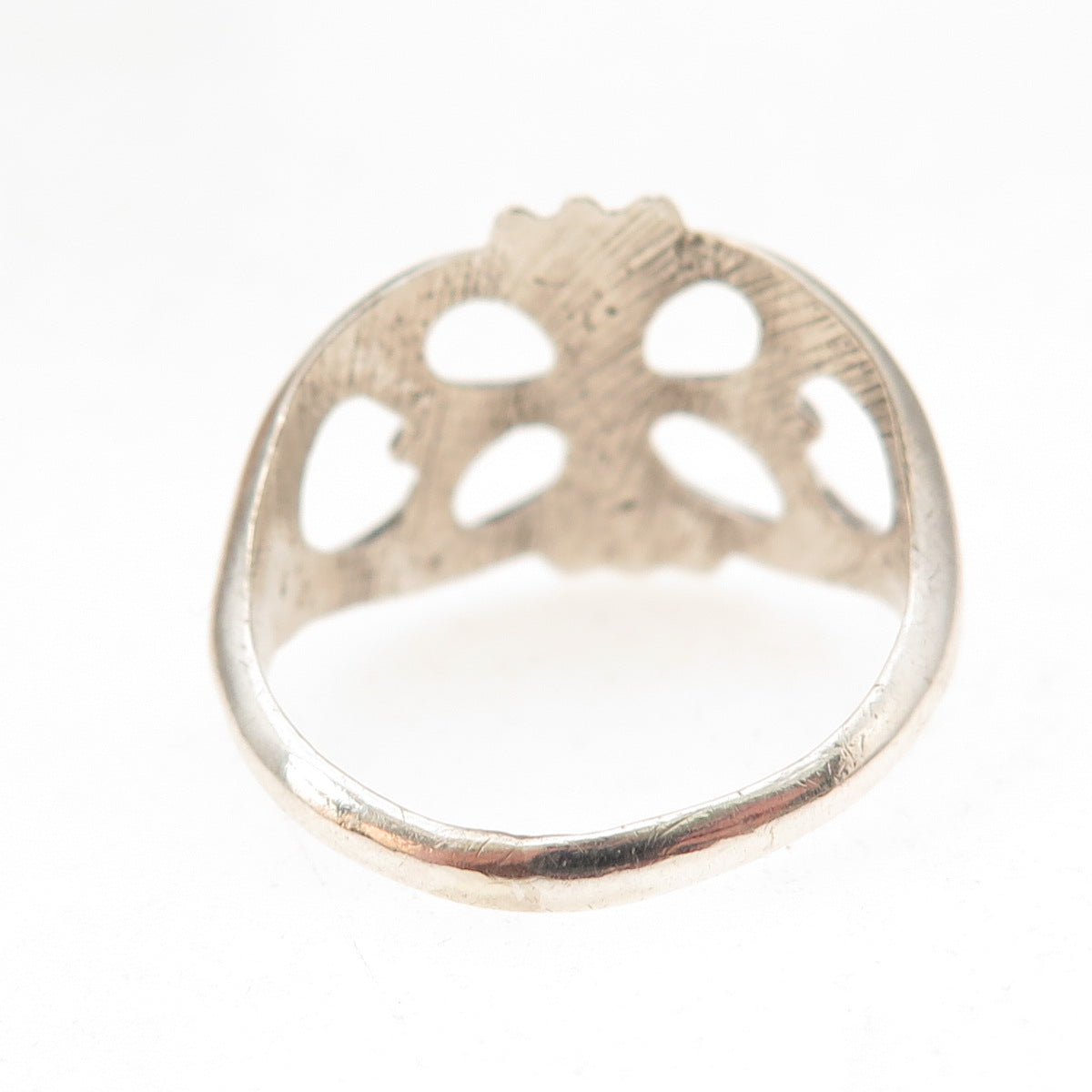 Old Pawn 925 Sterling Silver Vintage Southwestern Butterfly Tribal Ring Size 8.5