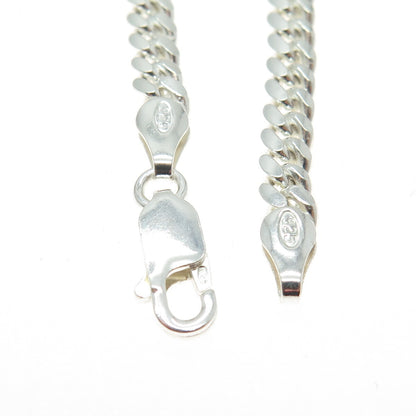 925 Sterling Silver Italy Miami Cuban Link Bracelet 8"