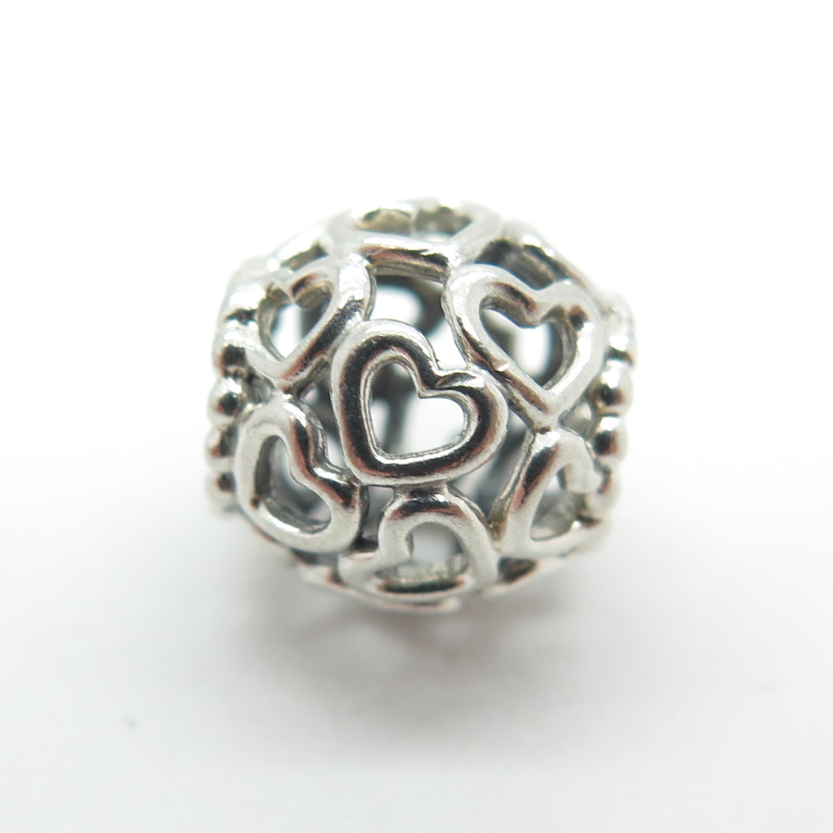 PANDORA 925 Sterling Silver Hearts All Over Bead Charm