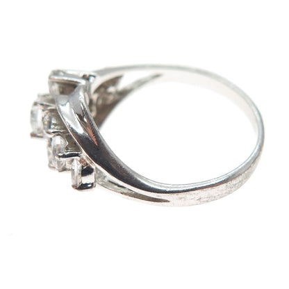 925 Sterling Silver Round-Cut C Z Promise Ring Size 6