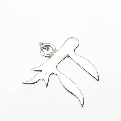 RAU 925 Sterling Silver Vintage Chai Judaica Charm Pendant