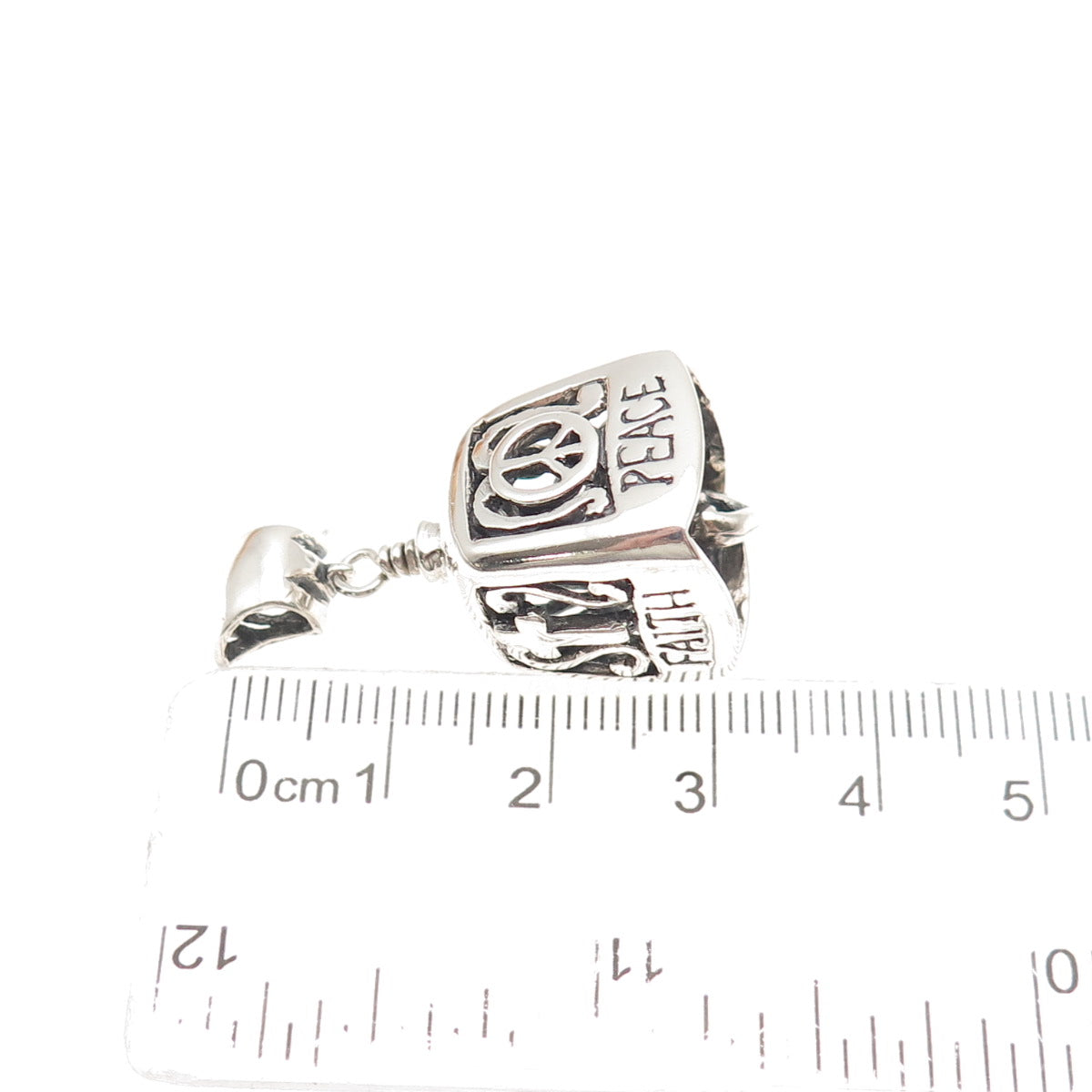 The Bell Collection 925 Sterling Silver Vintage Harmony Bell 3D Charm Pendant