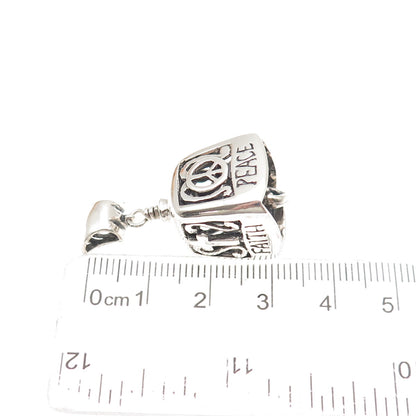 The Bell Collection 925 Sterling Silver Vintage Harmony Bell 3D Charm Pendant
