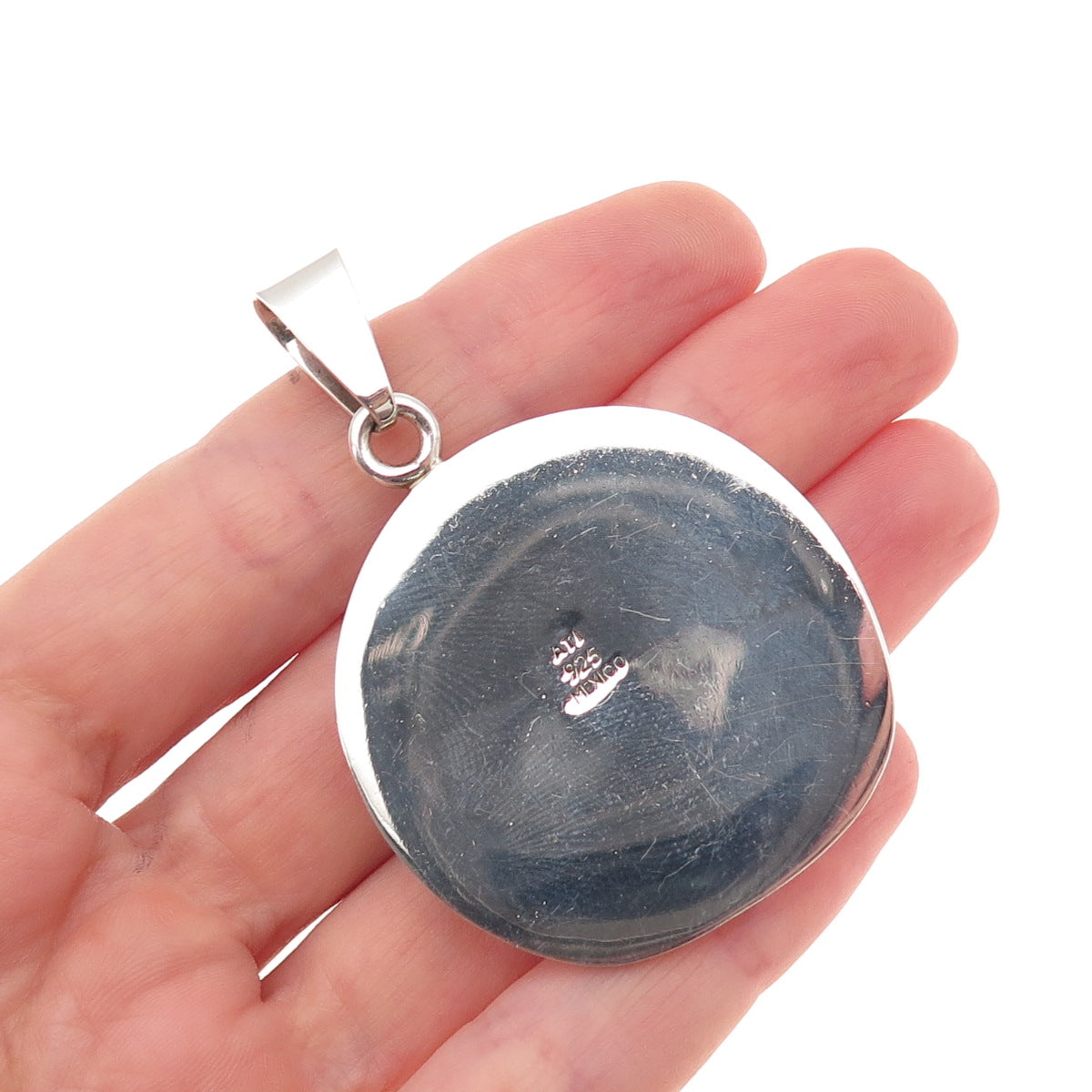 Annika Witt 925 Sterling Silver Vintage Mexico Sand Dollar Pendant
