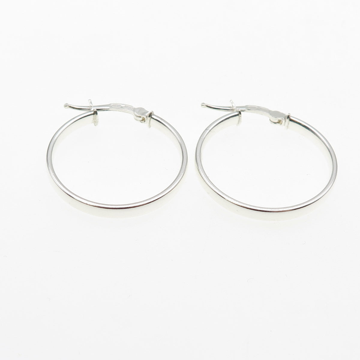 925 Sterling Silver Italy Hoop Earrings