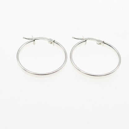 925 Sterling Silver Italy Hoop Earrings