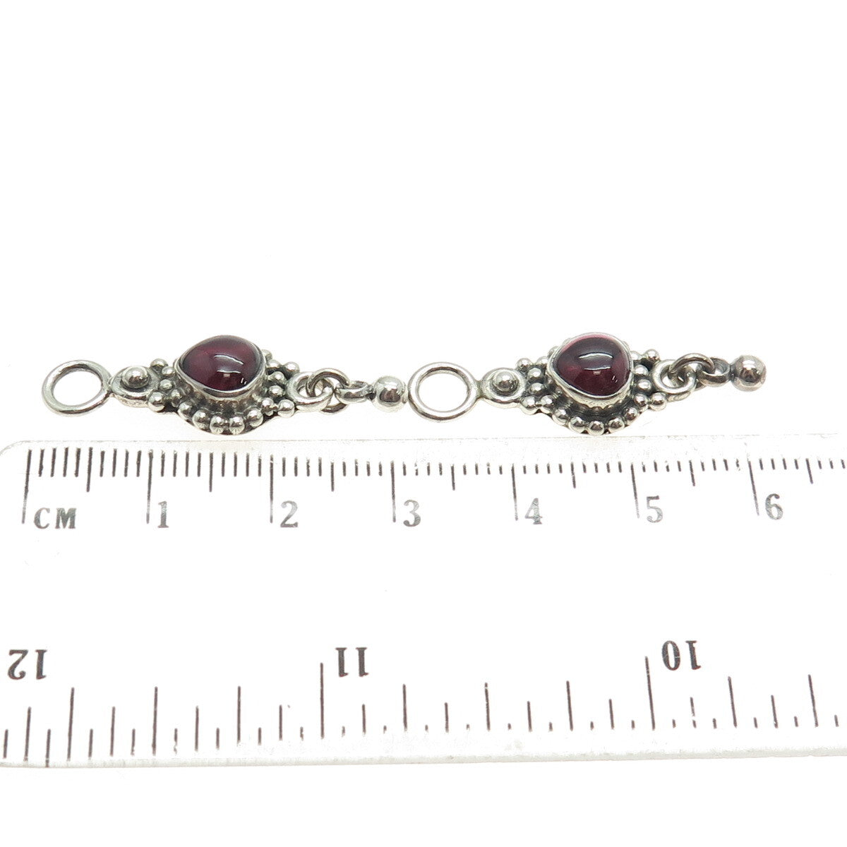 DOUG PAULUS 925 Sterling Silver Vintage Tourmaline Gem Beaded Jacket Earrings