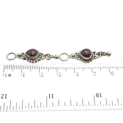 DOUG PAULUS 925 Sterling Silver Vintage Tourmaline Gem Beaded Jacket Earrings