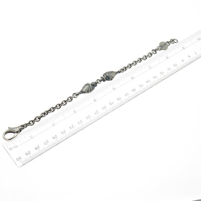 Theo Fennell 925 Sterling Silver Vintage London Bat Oxidized Bracelet 8.25"