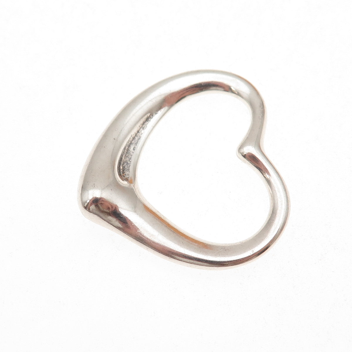Tiffany & Co. Elsa Peretti Sterling Silver Vintage 30mm Open Heart Charm Pendant