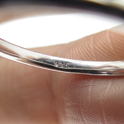 925 Sterling Silver Real Pearl Minimalist Ring Size 8