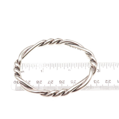David Yurman 925 Sterling Silver Vintage Continuance Center Twist Bracelet 6.75"