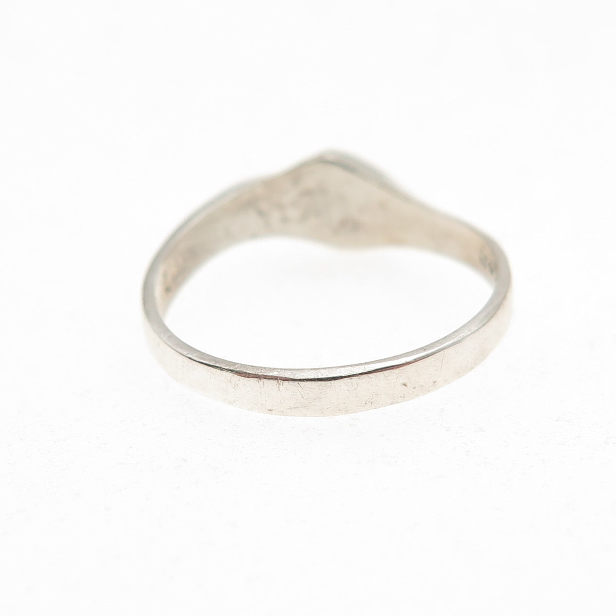 925 Sterling Silver Vintage Mexico Modernist Oxidized Ring Size 5.5