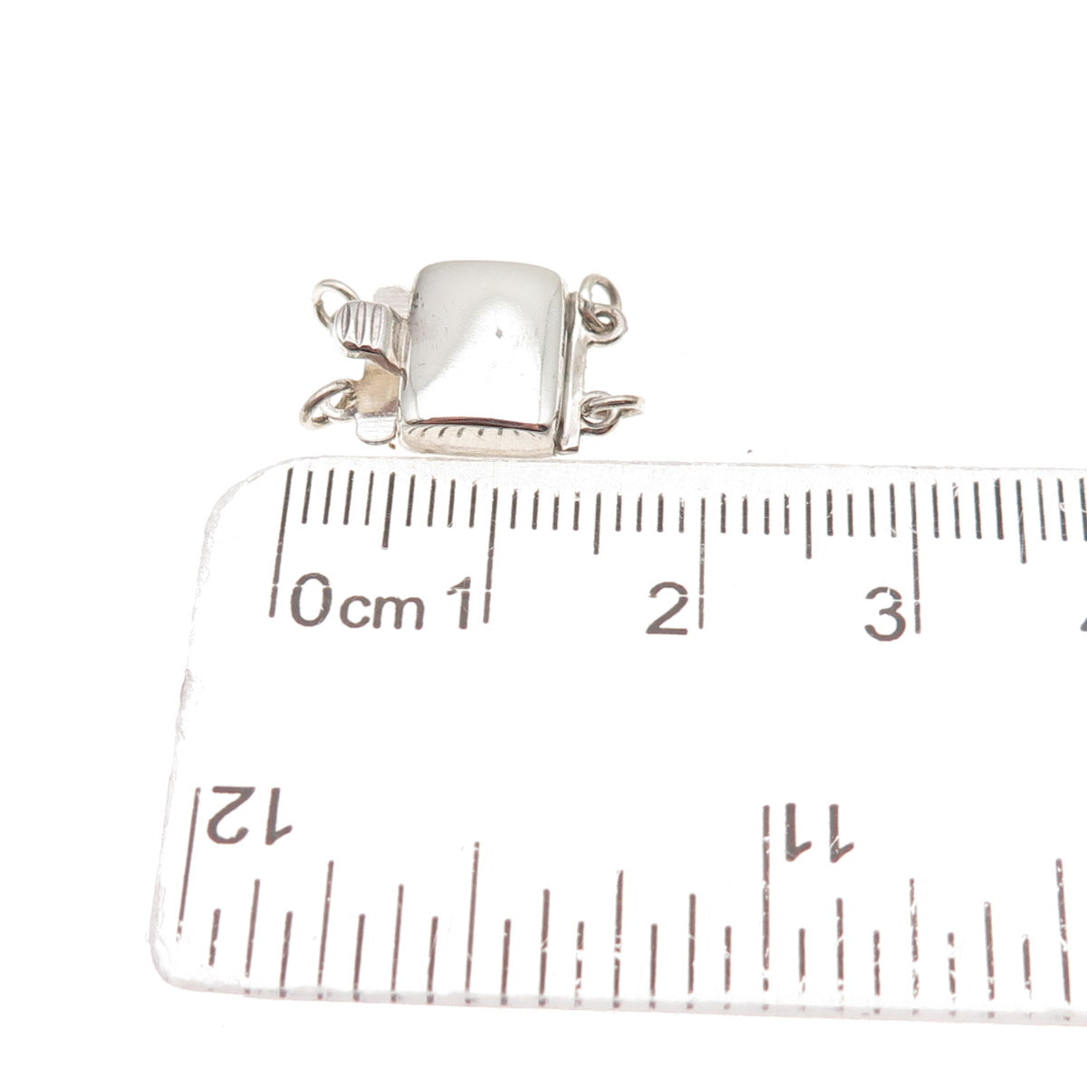 925 Sterling Silver Vintage Bracelet / Necklace Box Lock Clasp