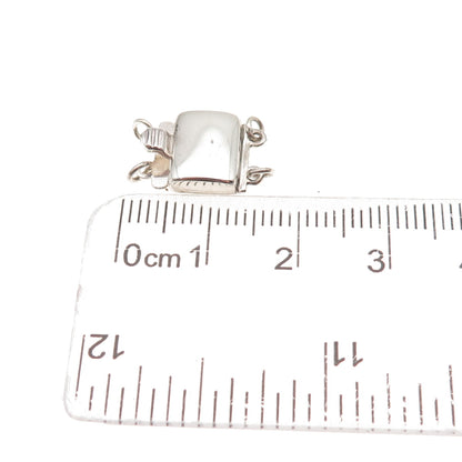 925 Sterling Silver Vintage Bracelet / Necklace Box Lock Clasp