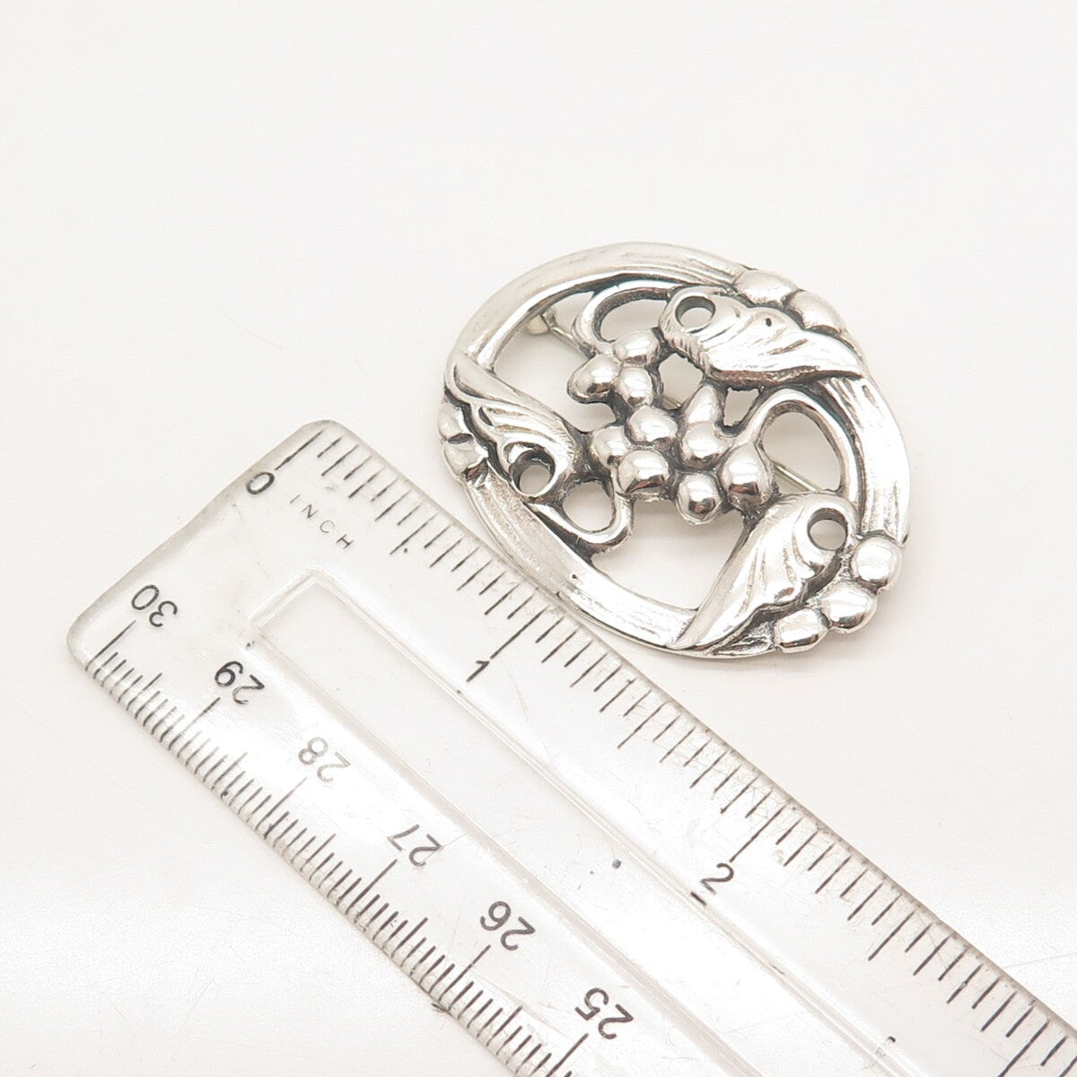 925 Sterling Silver Vintage Modernist Pin Brooch
