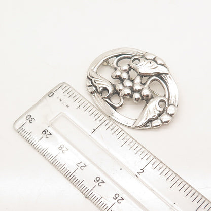 925 Sterling Silver Vintage Modernist Pin Brooch
