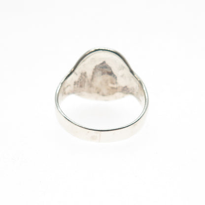 925 Sterling Silver Vintage Celtic Knot Oxidized Ring Size 7.25