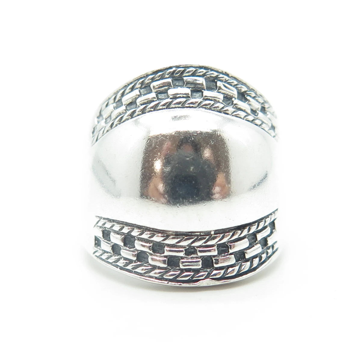 925 Sterling Silver Vintage Dome Statement Ring Size 6.25