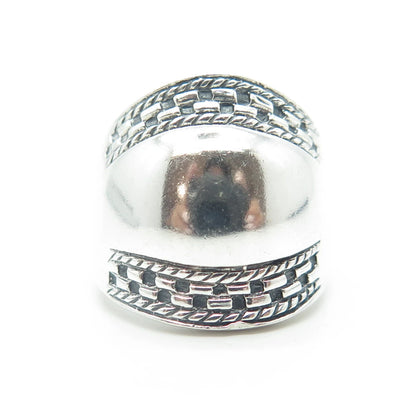 925 Sterling Silver Vintage Dome Statement Ring Size 6.25