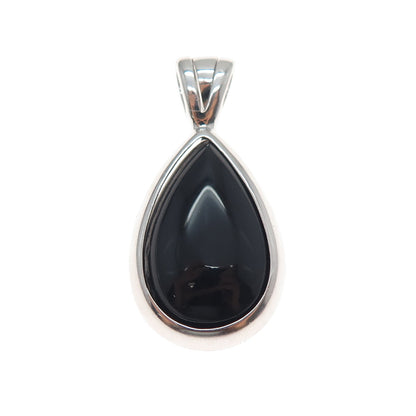 925 Sterling Silver Vintage Real Black Onyx Interchangeable Charm Pendant