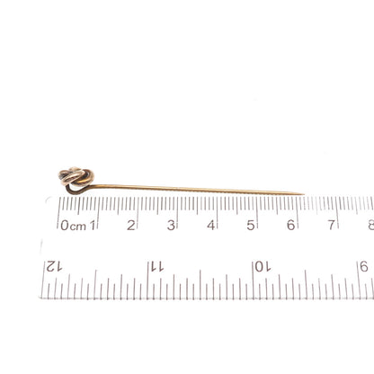 Theo W. Foster & Bro. Co. Gold Filled Antique Art Deco Twisted Knot Lapel Pin