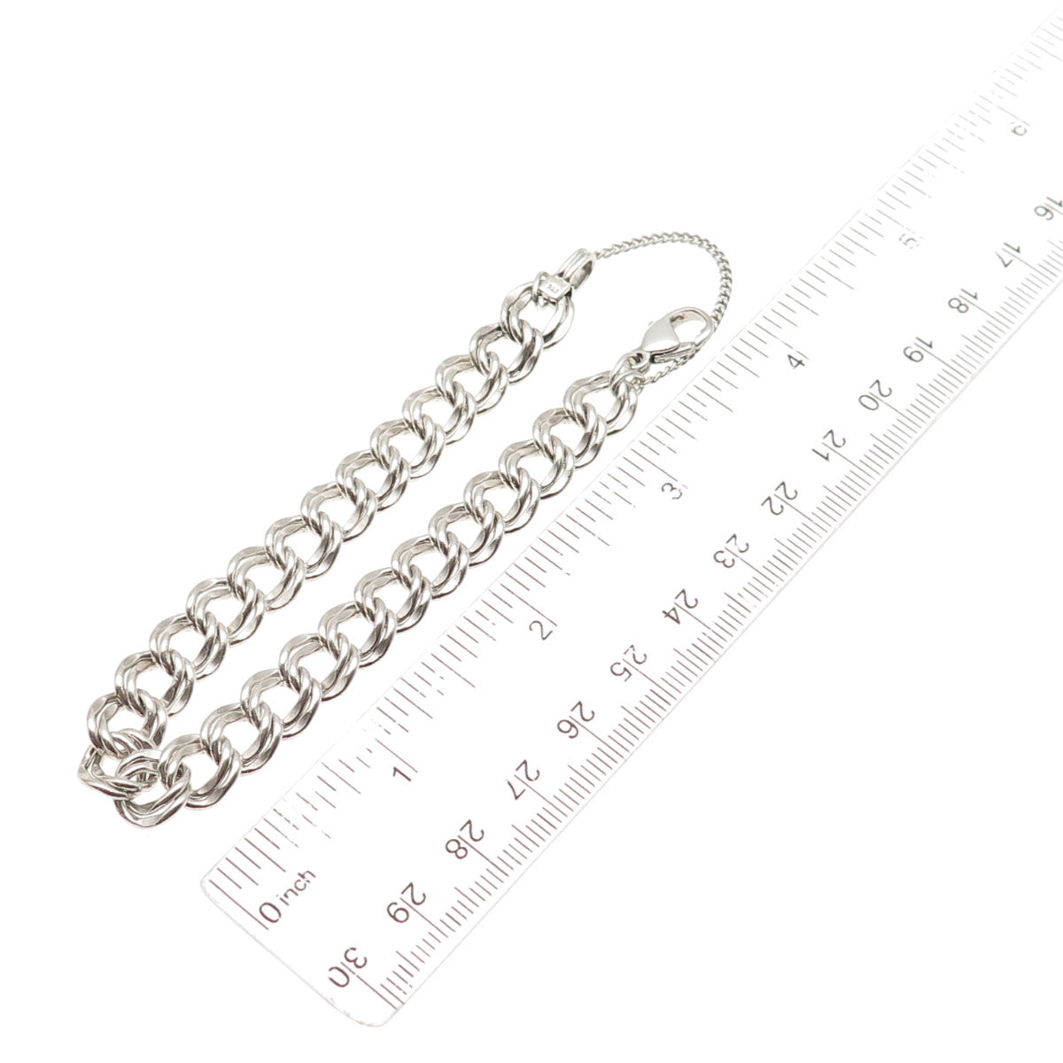 James Avery 925 Sterling Silver Vintage Double Bismark Link Bracelet 7.25"
