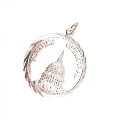 925 Sterling Silver Vintage St. Paul's Cathedral Charm Pendant