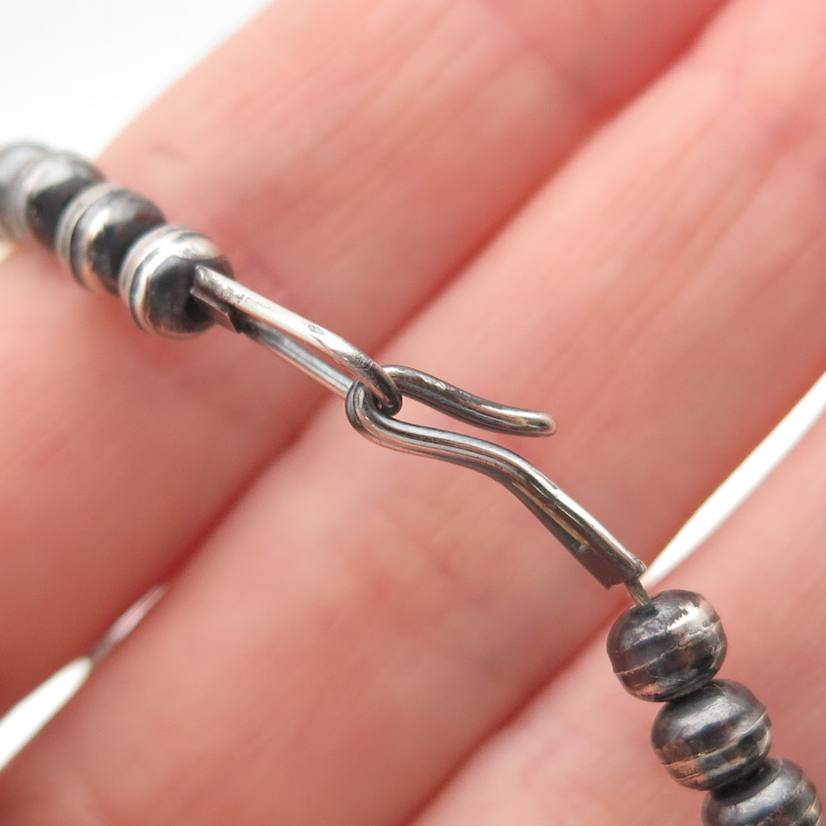 Harrison Yazzie Navajo Old Pawn Sterling Silver Vintage Turquoise Necklace 20"