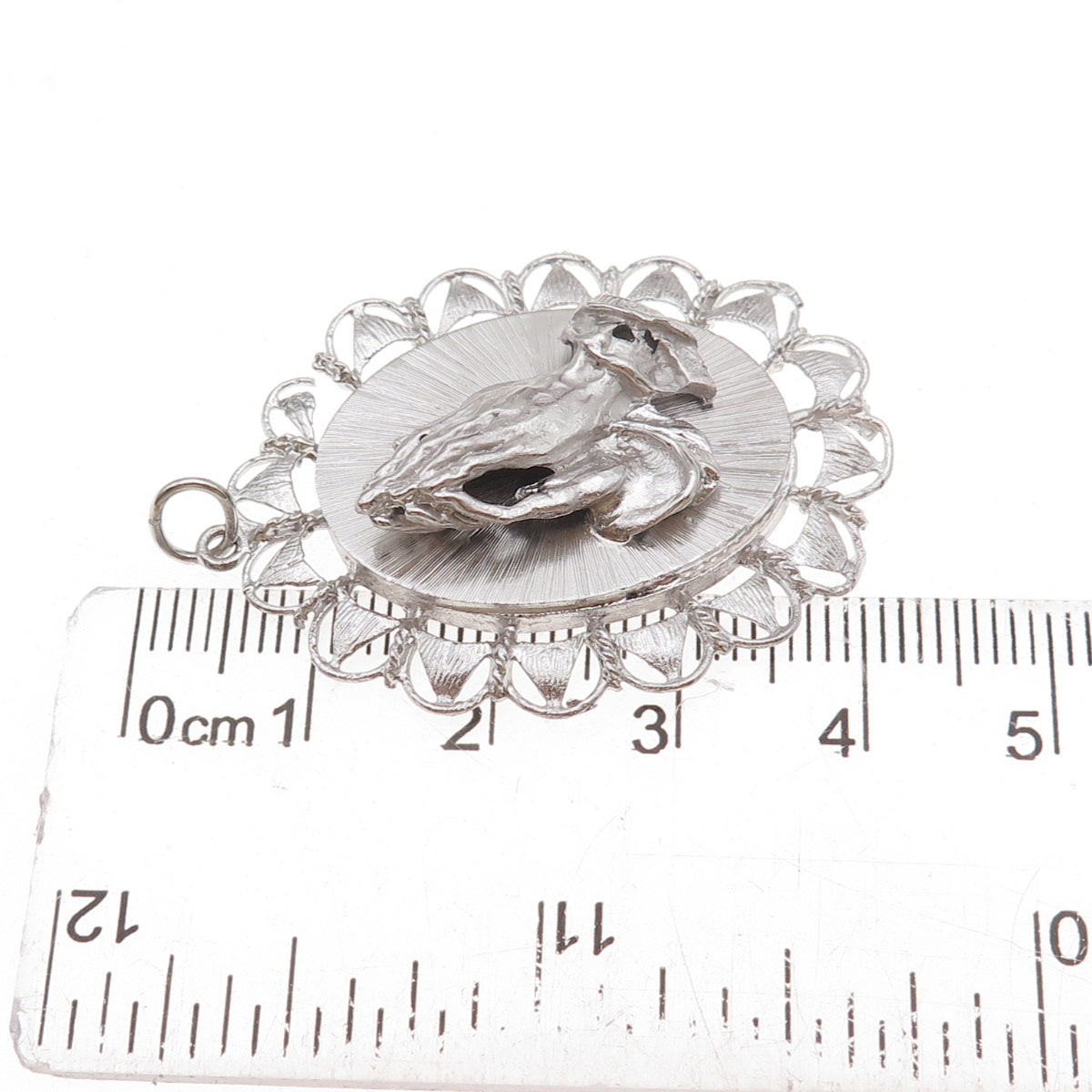 Art's Elegance 925 Sterling Silver Vintage Prayer Hands Religious Charm Pendant