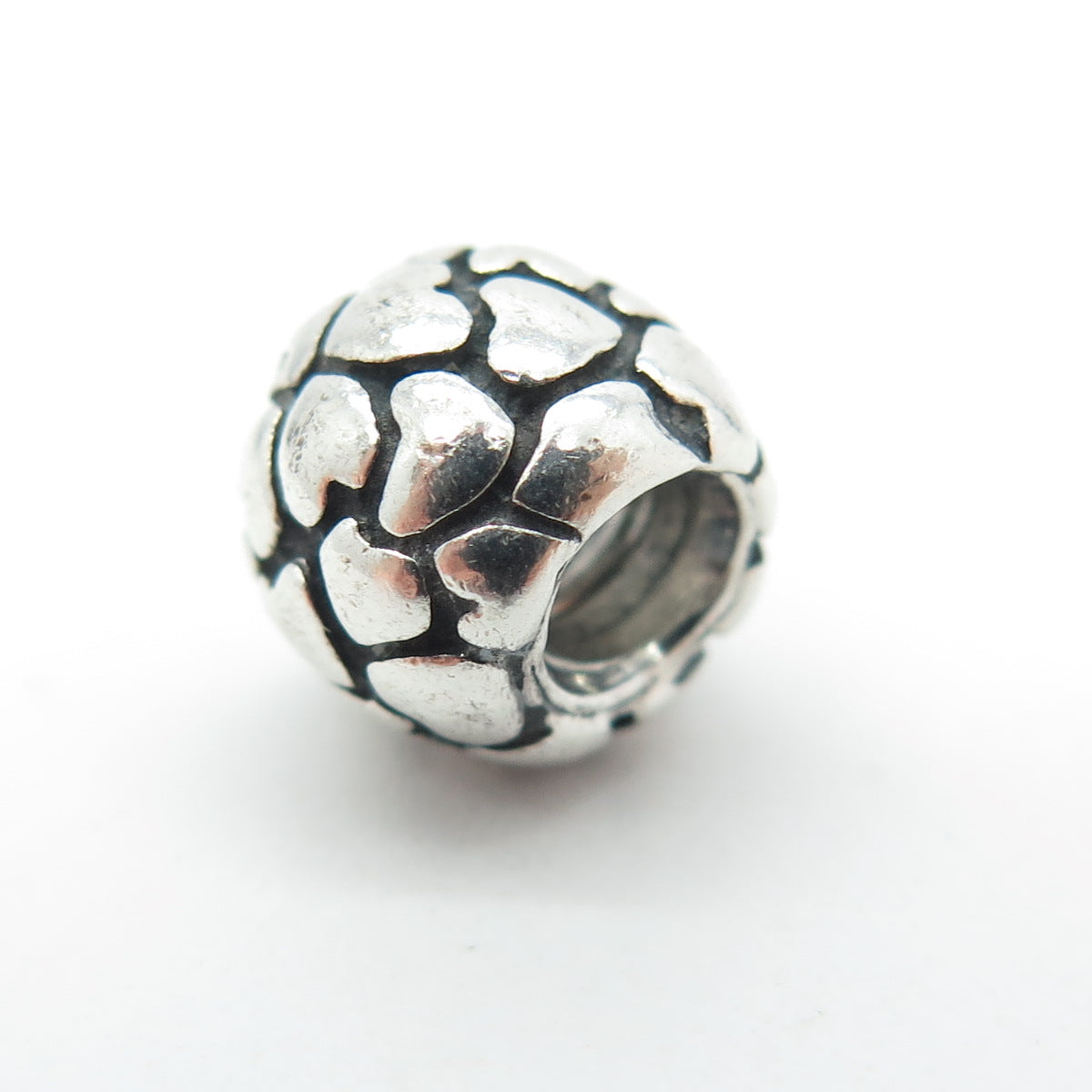 PANDORA 925 Sterling Silver Heart Bead Charm