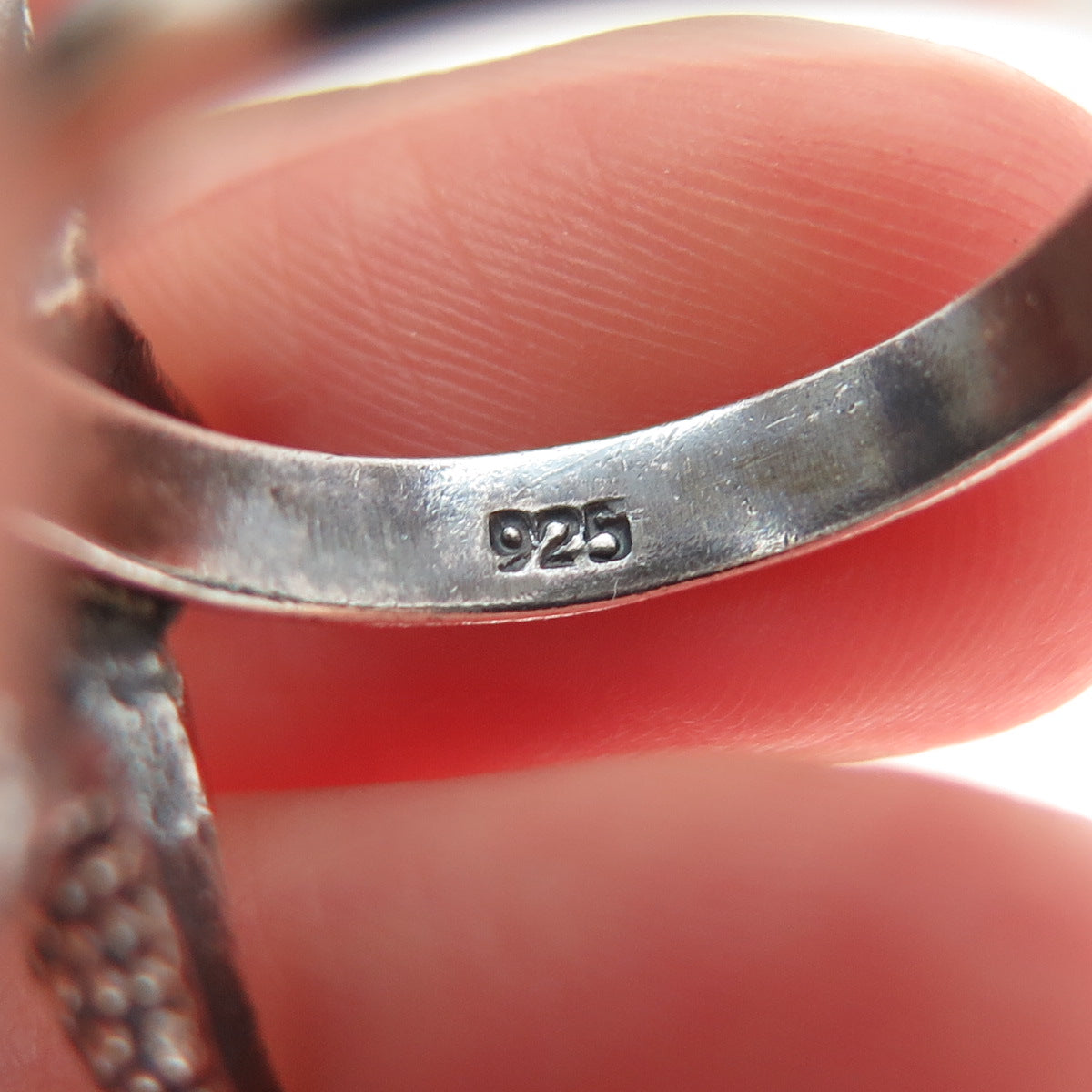 925 Sterling Silver Vintage Starfish Oxidized Ring Size 6.5