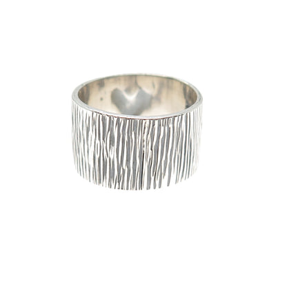 925 Sterling Silver & 14K Gold Vintage Modernist Heart Oxidized Ring Size 7.5