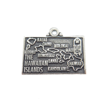 MAISELS INDIAN TRADING 925 Sterling Silver Vintage Hawaiian Island Charm Pendant