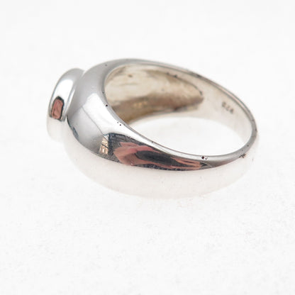 Chapal Zenray 925 Sterling Silver Vintage Real Amethyst Modernist Ring Size 9
