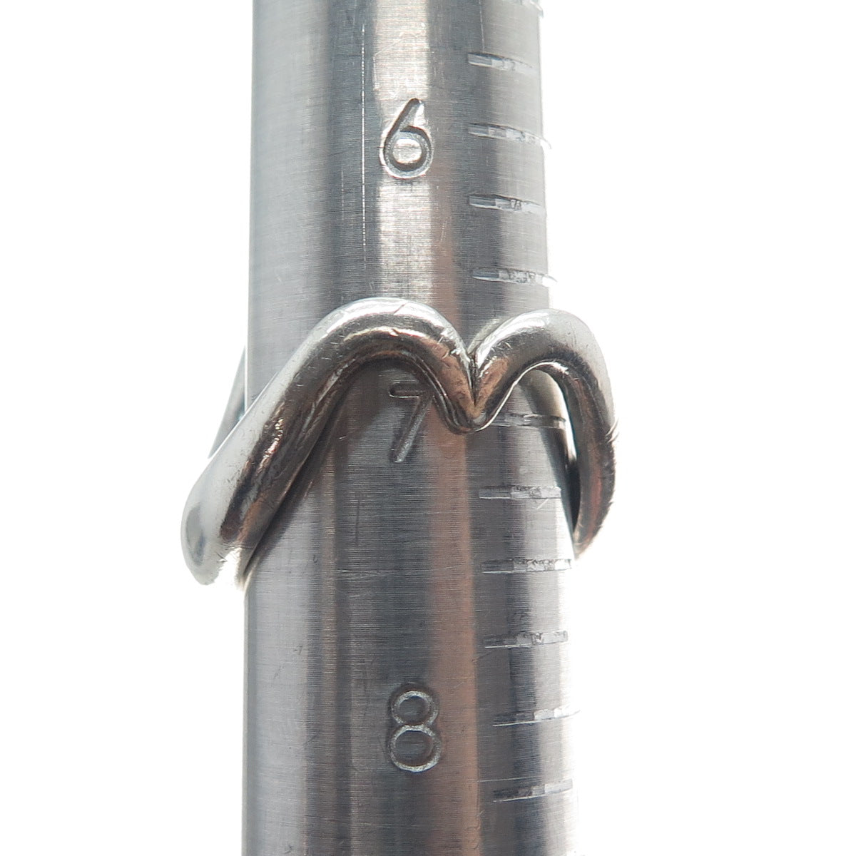 925 Sterling Silver Vintage Real Lone Mountain Turquoise Modernist Ring Size 7