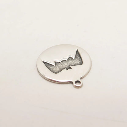 925 Sterling Silver USA Two In Town Bat Charm Pendant
