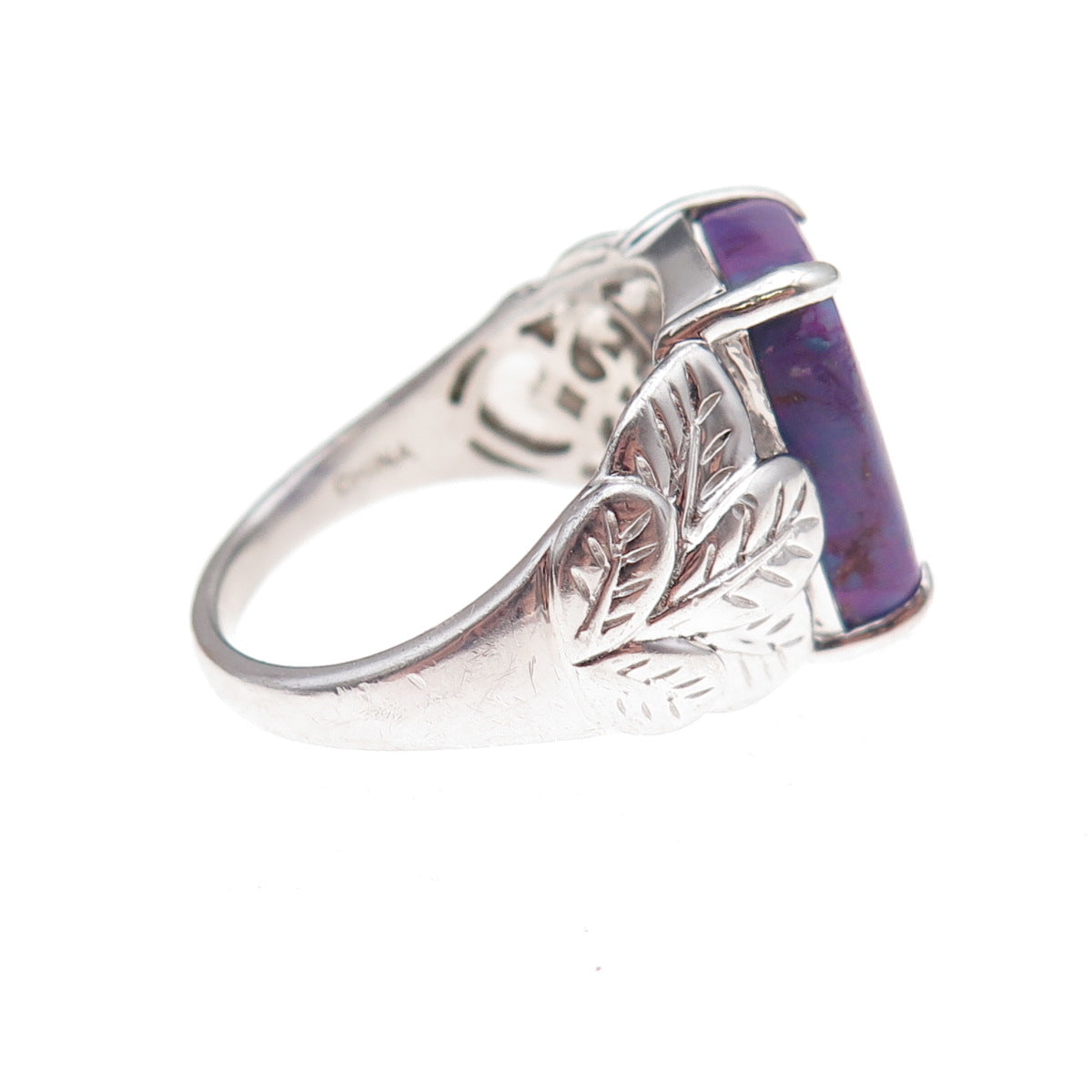Michelle Albala 925 Sterling Silver Mojave Purple Turquoise Floral Ring Size 10
