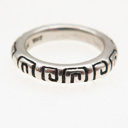 Zina 925 Sterling Silver Vintage Spiral Oxidized Band Ring Size 6.75