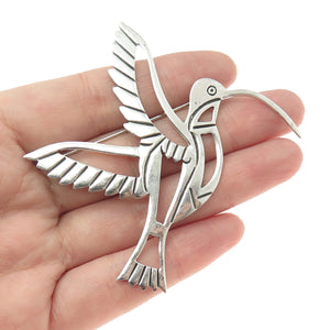 925 Sterling Silver Vintage Mexico Hummingbird Pin Brooch